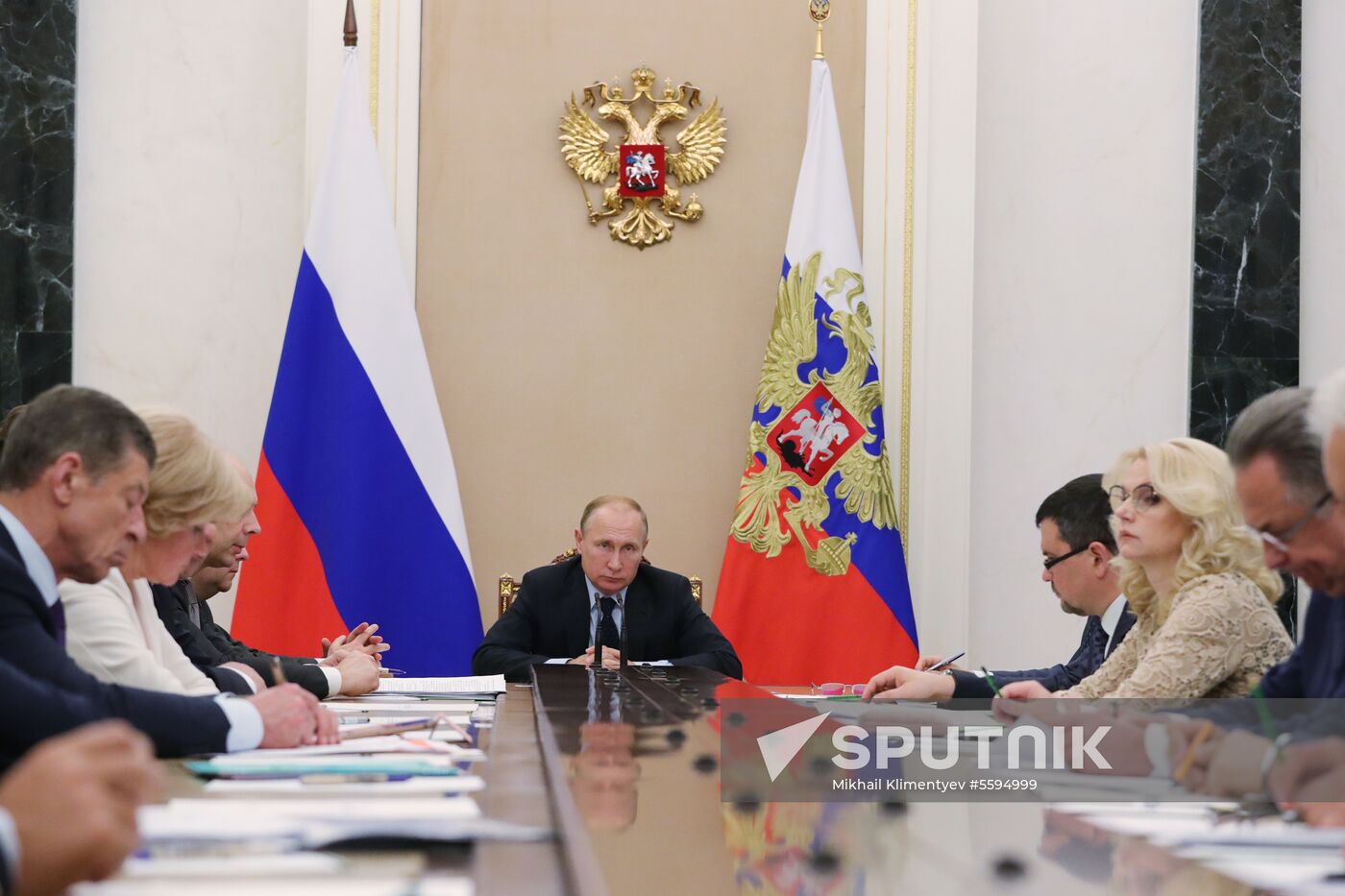 President Vladimir Putin holds meeting with Government members