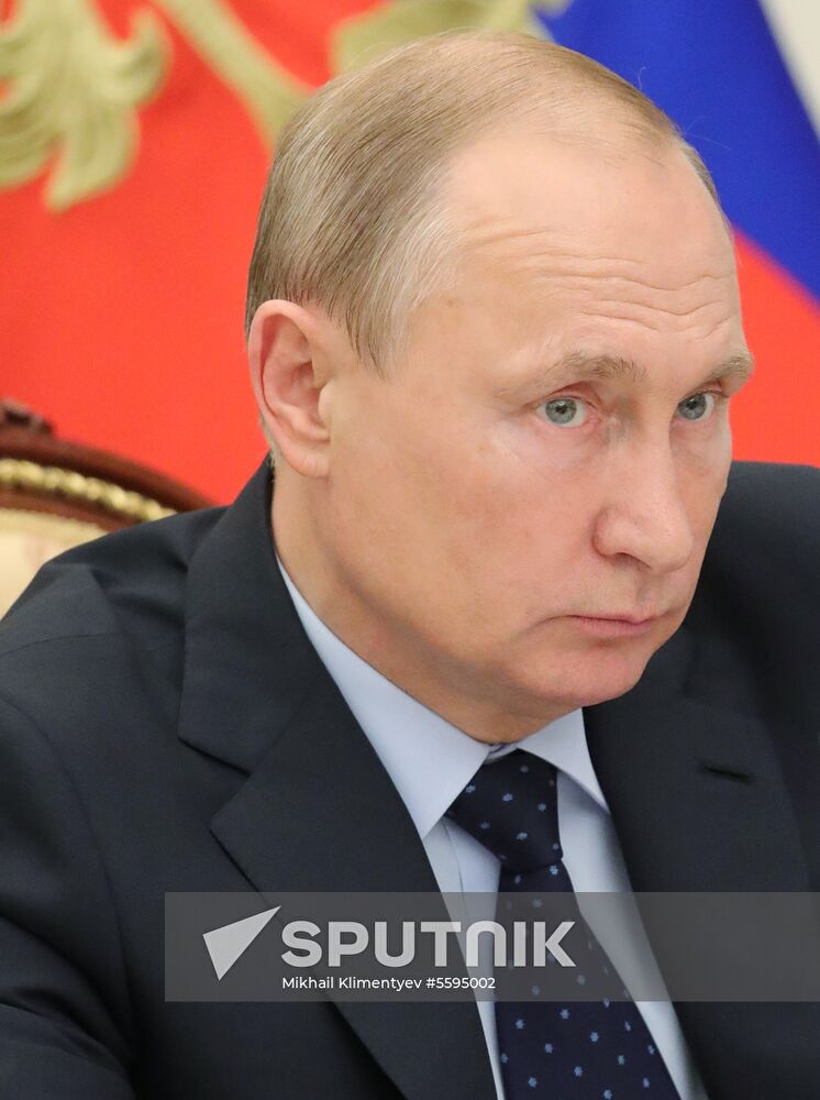 President Vladimir Putin holds meeting with Government members