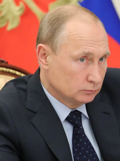 President Vladimir Putin holds meeting with Government members