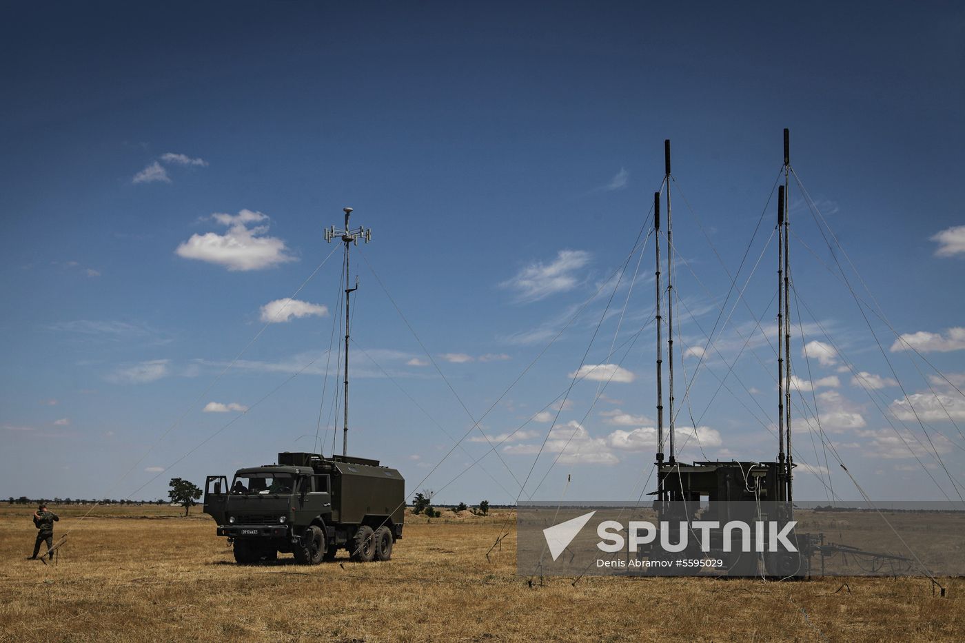 Stage of competition for field training among units of electronic warfare
