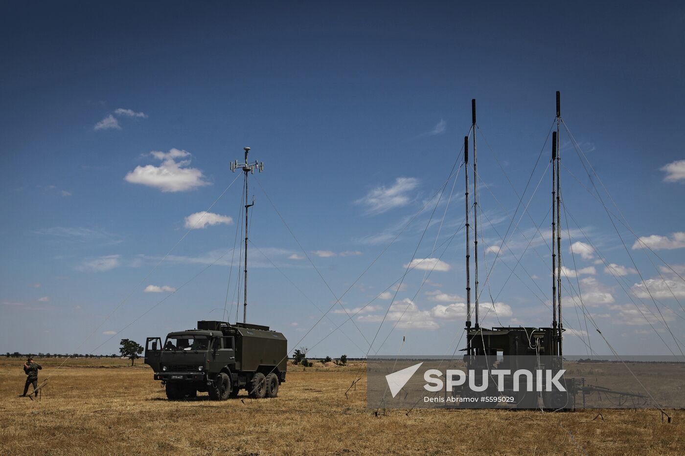 Stage of competition for field training among units of electronic warfare