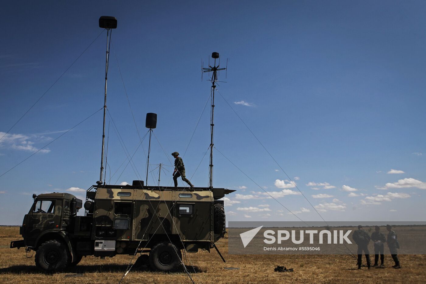 Stage of competition for field training among units of electronic warfare