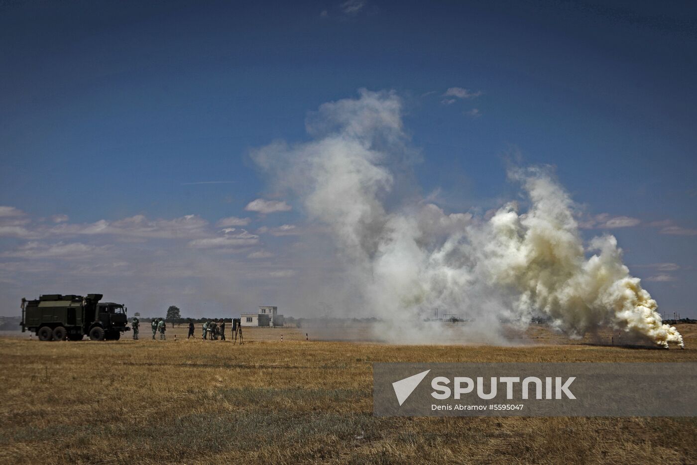 Stage of competition for field training among units of electronic warfare