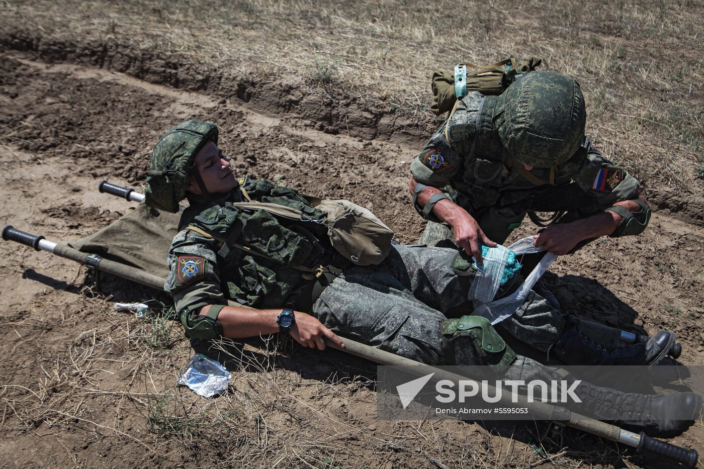 Stage of competition for field training among units of electronic warfare