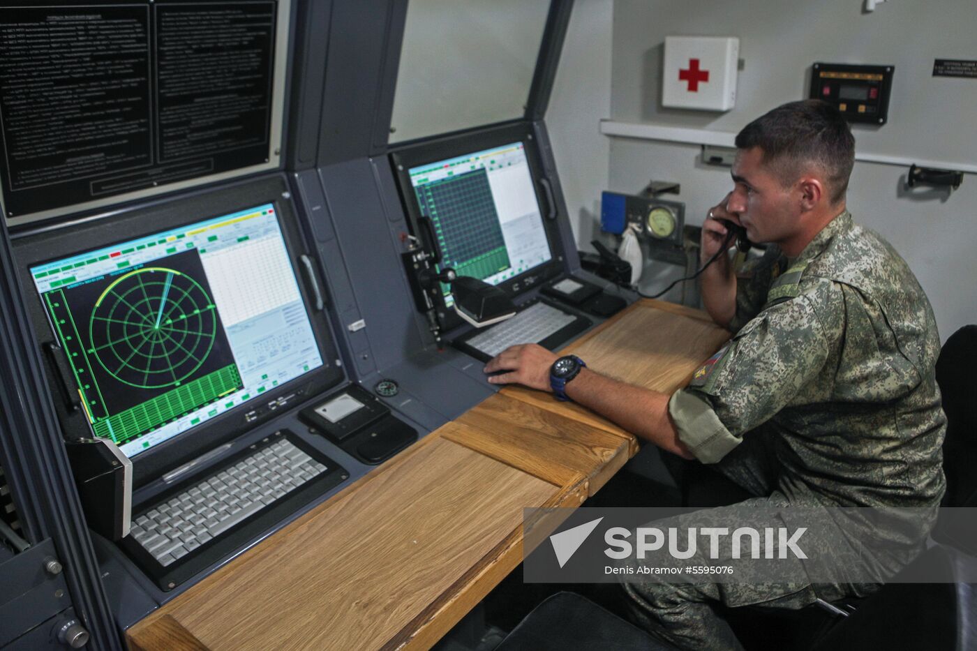 Stage of competition for field training among units of electronic warfare