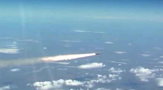 Launch of Kinzhal air-launched ballistic missiles