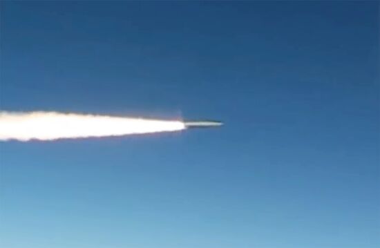 Launch of Kinzhal air-launched ballistic missiles