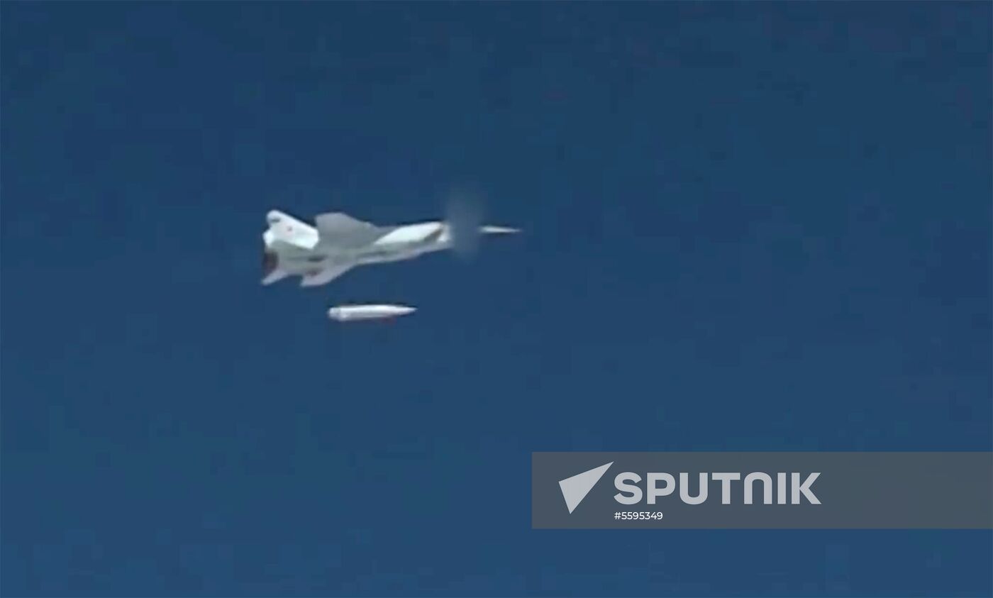 Launch of Kinzhal air-launched ballistic missiles