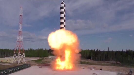 Testing new Sarmat ballistic missile