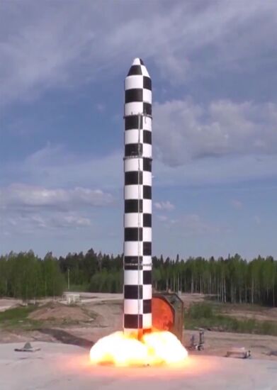 Testing new Sarmat ballistic missile