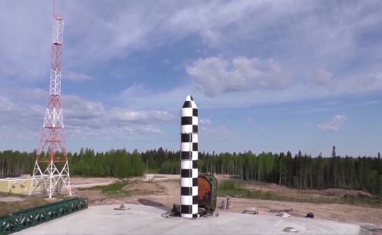 Testing new Sarmat ballistic missile