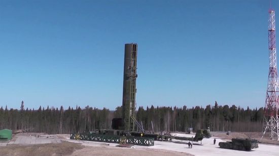 Testing new Sarmat ballistic missile