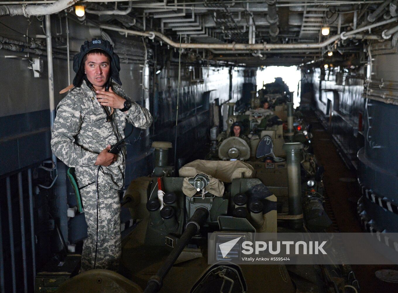 Naval infantry in training with BTR-82A armored personnel carriers in Vladivostok