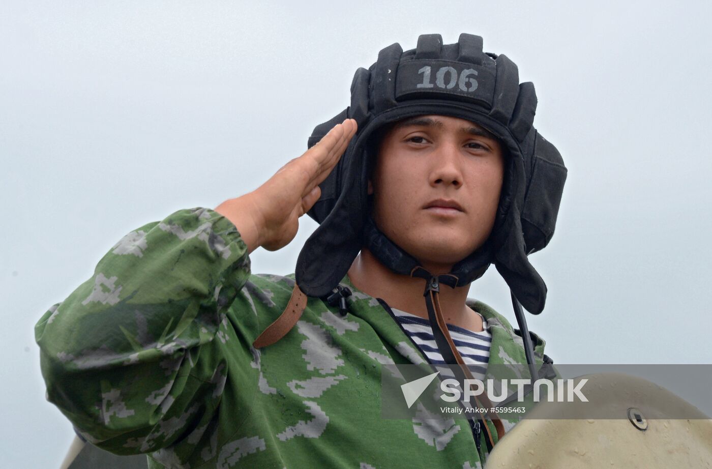 Naval infantry in training with BTR-82A armored personnel carriers in Vladivostok