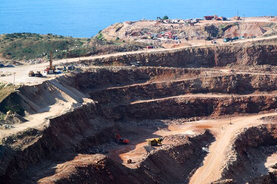 Balaklavskoye fluxing limestone mine in Crimea