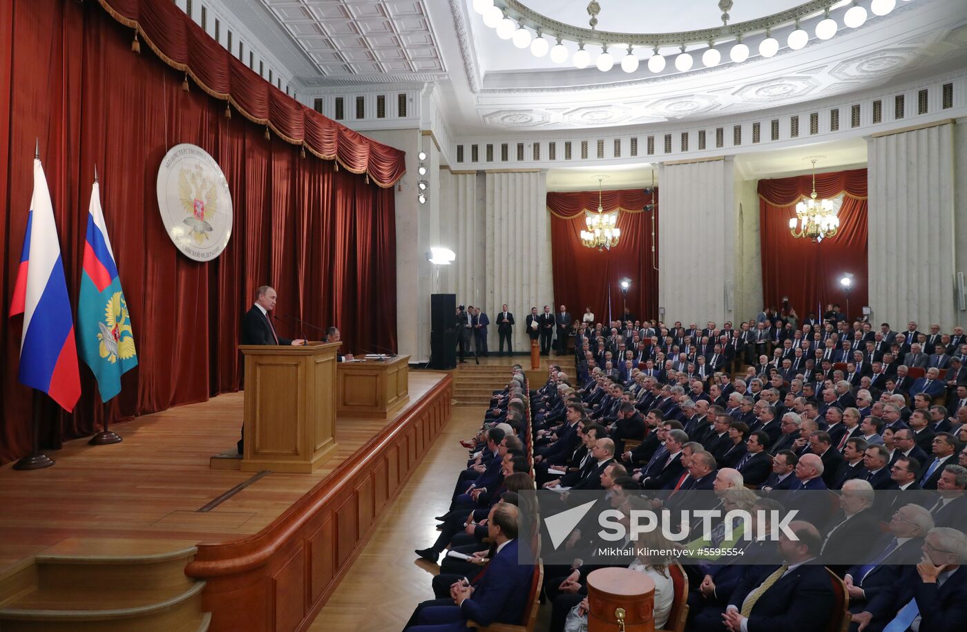 Russian President Vladimir Putin speaks at conference of Russian ambassadors and permanent representatives