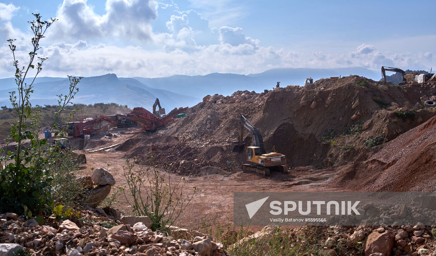Balaklavskoye fluxing limestone mine in Crimea