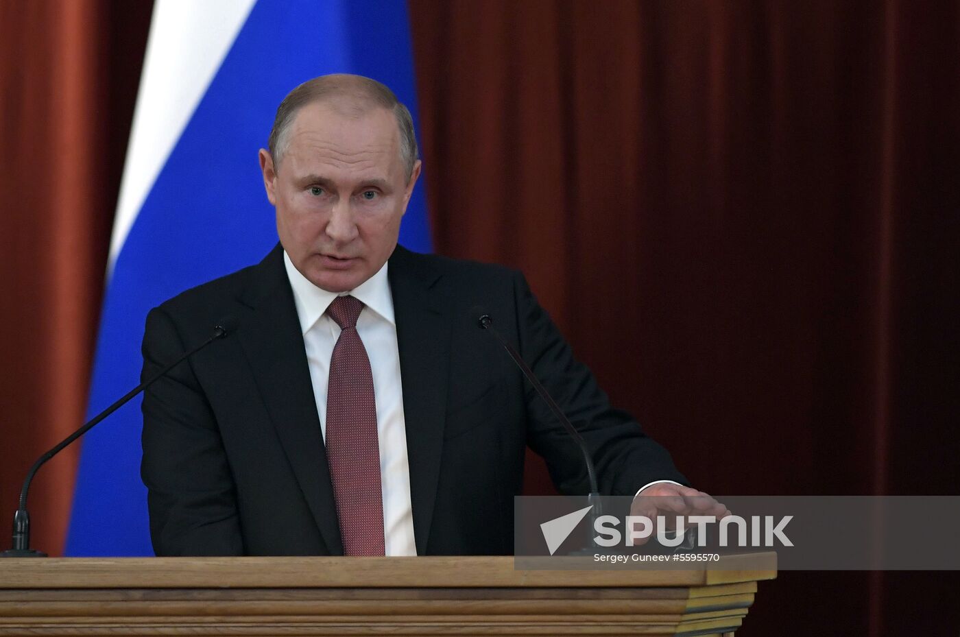Russian President Vladimir Putin speaks at conference of Russian ambassadors and permanent representatives