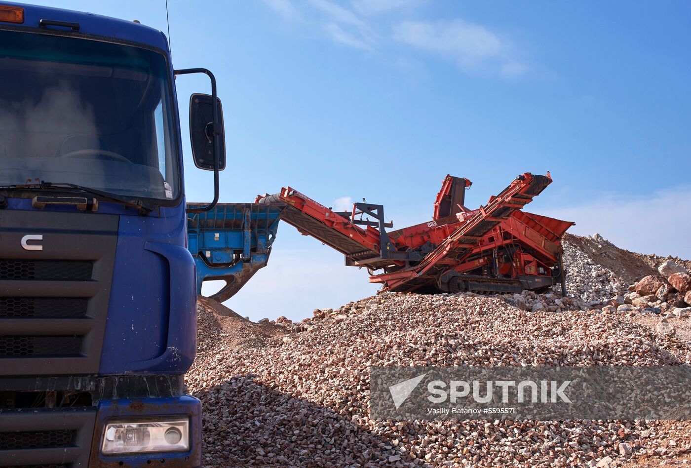 Balaklavskoye fluxing limestone mine in Crimea