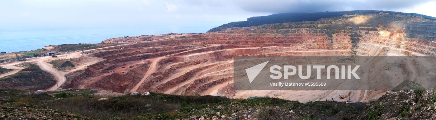 Balaklavskoye fluxing limestone mine in Crimea