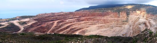 Balaklavskoye fluxing limestone mine in Crimea
