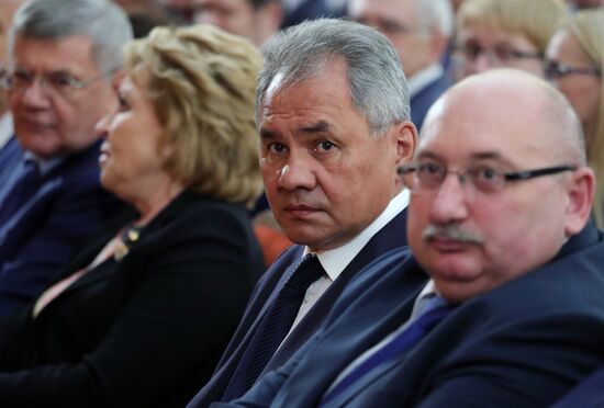 Russian President Vladimir Putin speaks at conference of Russian ambassadors and permanent representatives