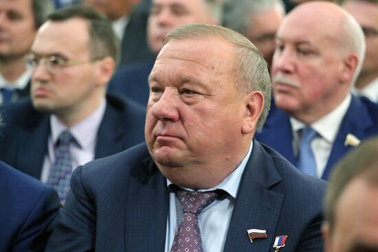 Russian President Vladimir Putin speaks at conference of Russian ambassadors and permanent representatives