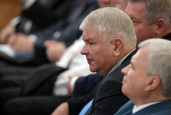 Russian President Vladimir Putin speaks at conference of Russian ambassadors and permanent representatives