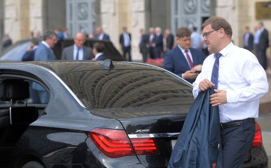 Russian President Vladimir Putin speaks at conference of Russian ambassadors and permanent representatives