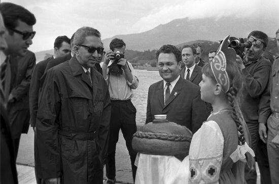 King of Nepal on visit to USSR