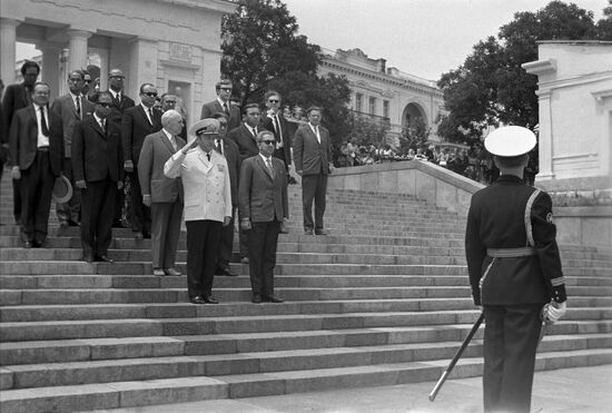 King of Nepal on visit to USSR