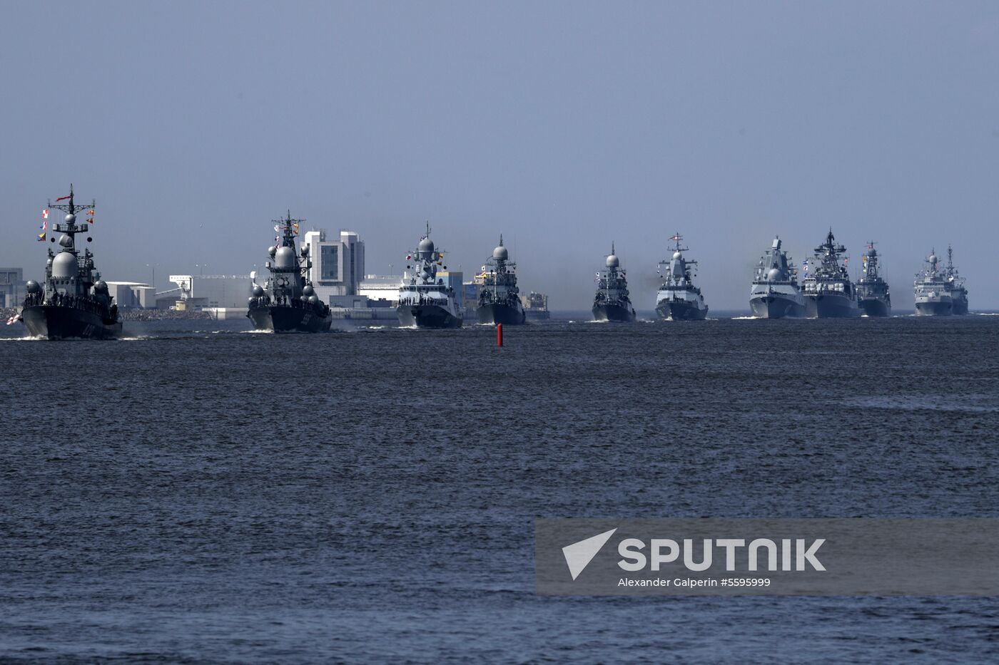 Navy Day parade rehearsal in Kronstadt