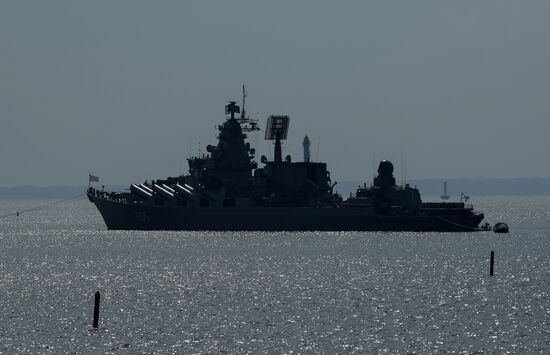 Navy Day parade rehearsal in Kronstadt