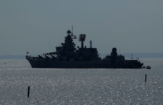 Navy Day parade rehearsal in Kronstadt