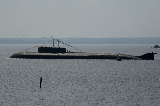 Navy Day parade rehearsal in Kronstadt
