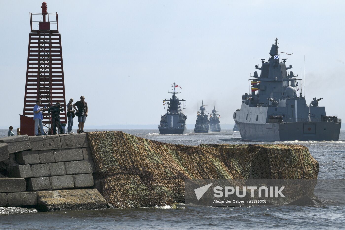 Navy Day parade rehearsal in Kronstadt