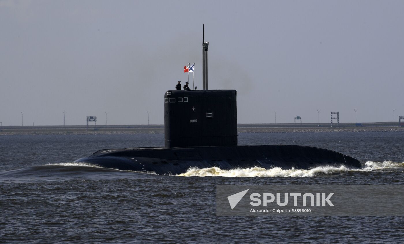 Navy Day parade rehearsal in Kronstadt