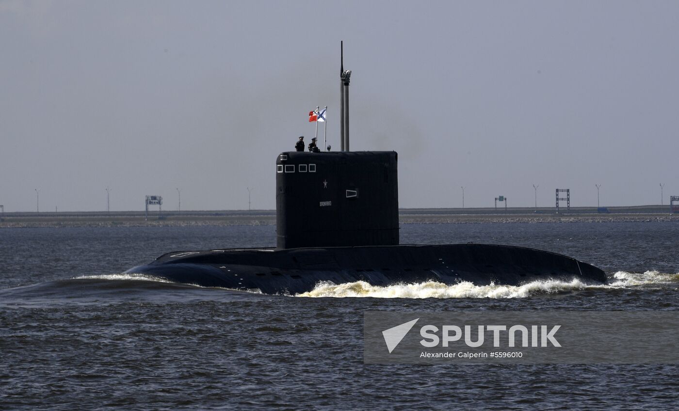 Navy Day parade rehearsal in Kronstadt