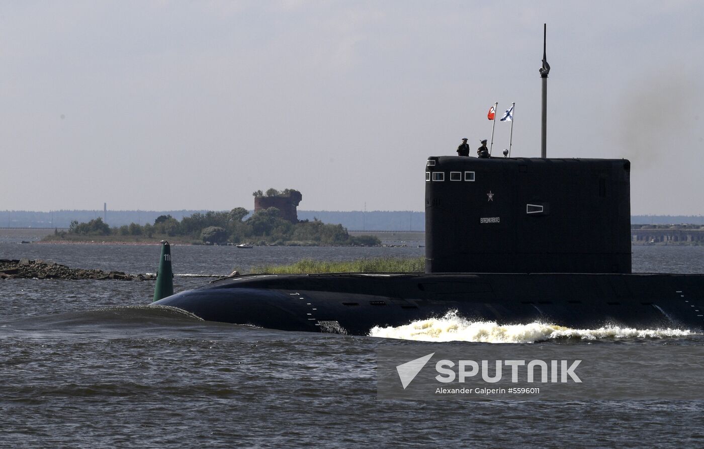 Navy Day parade rehearsal in Kronstadt