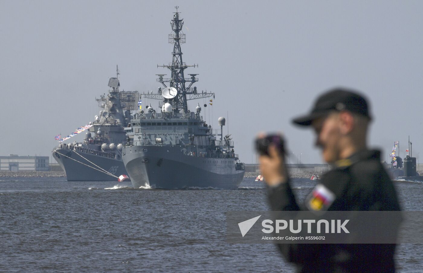 Navy Day parade rehearsal in Kronstadt