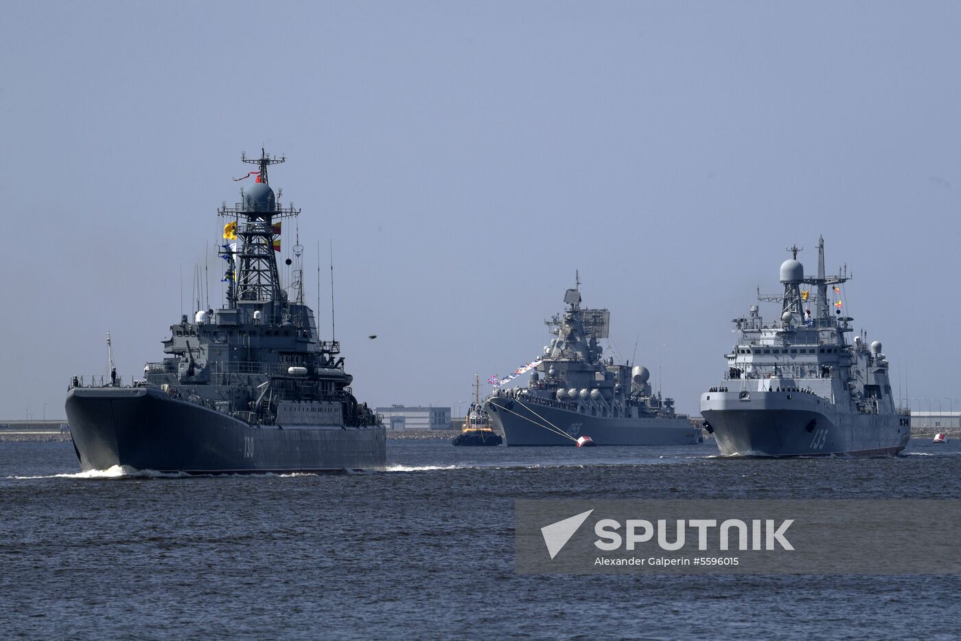 Navy Day parade rehearsal in Kronstadt