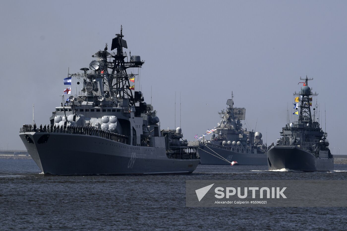 Navy Day parade rehearsal in Kronstadt