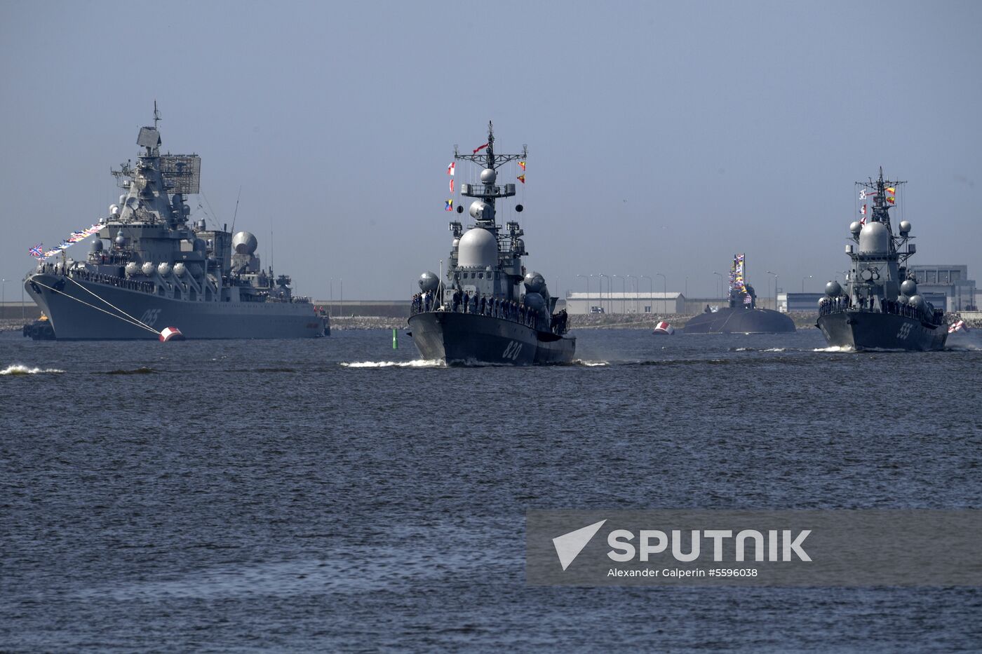 Navy Day parade rehearsal in Kronstadt