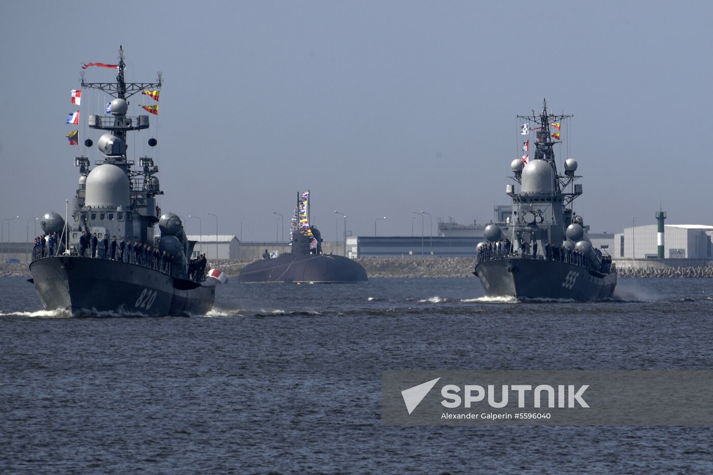 Navy Day parade rehearsal in Kronstadt