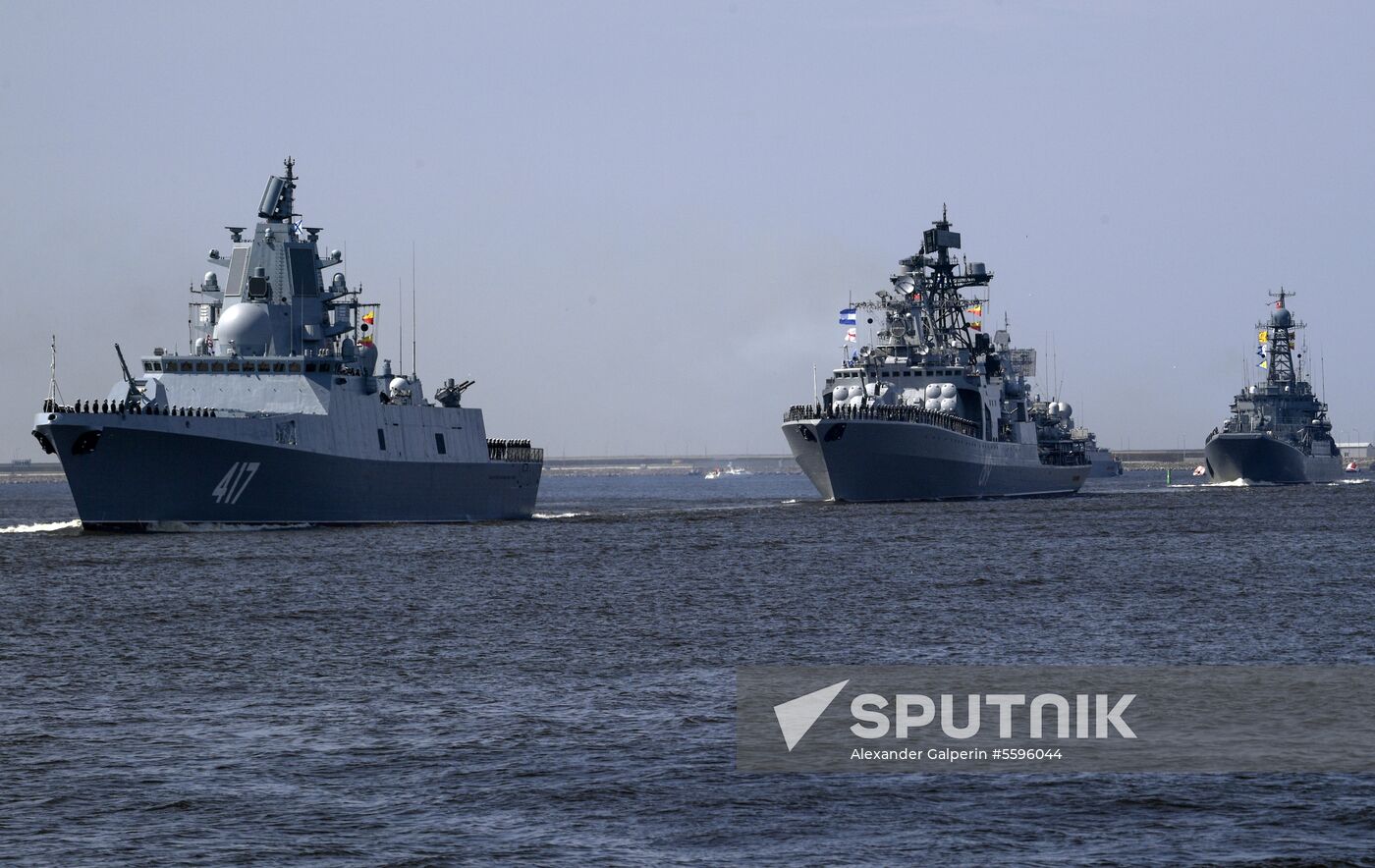 Navy Day parade rehearsal in Kronstadt