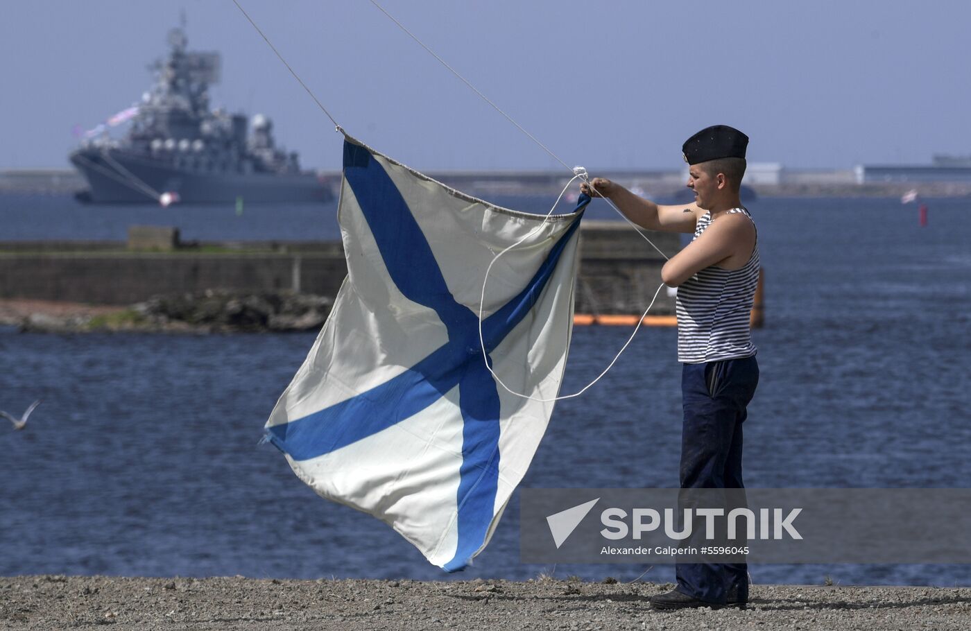 Navy Day parade rehearsal in Kronstadt