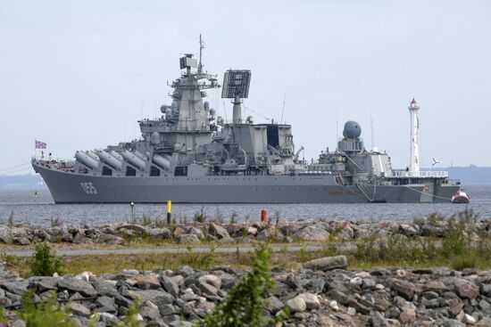 Navy Day parade rehearsal in Kronstadt