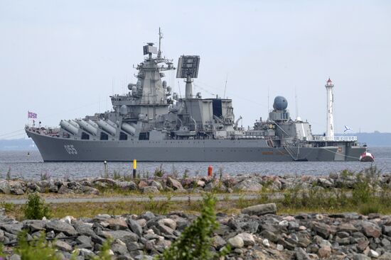 Navy Day parade rehearsal in Kronstadt