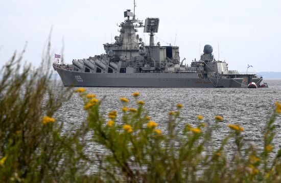 Navy Day parade rehearsal in Kronstadt