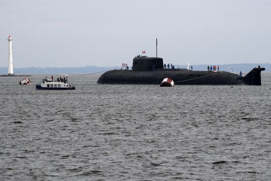 Navy Day parade rehearsal in Kronstadt